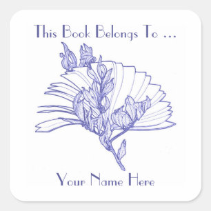 Bookplate Square Sticker