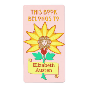 Bookplate This Book Belongs to Art Nouveau Flower