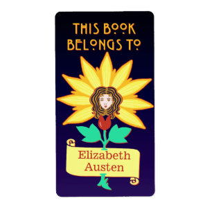 Bookplate This Book Belongs to Art Nouveau Flower