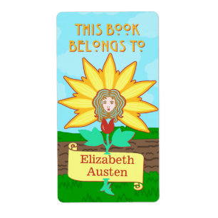 Bookplate This Book Belongs to Art Nouveau Flower