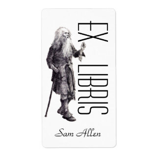 Bookplate Wise Old Man Name Tag This Book Belongs