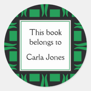Bookplates Personalised Classic Round Sticker