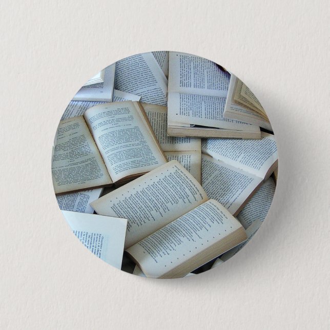 Books 6 Cm Round Badge (Front)