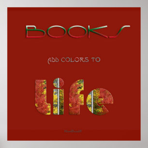 Books Add Colors Poster
