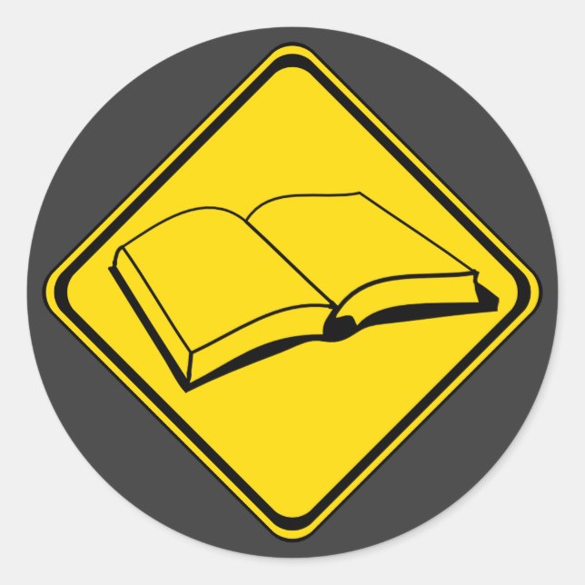 Books Ahead! Classic Round Sticker (Front)