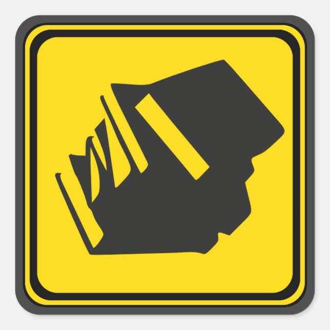 Books Ahead! Square Sticker (Front)