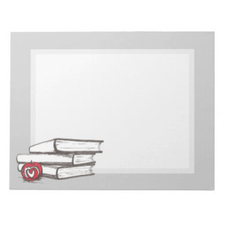 Books + An Apple | Customisable Notepad