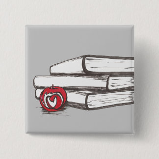 Books + An Apple | Pin | Customisable