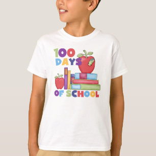 Books and Apples 100 Days of School Tshirts