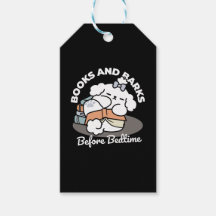 Books and Barks – Cute Sleepy Dog Reading Design