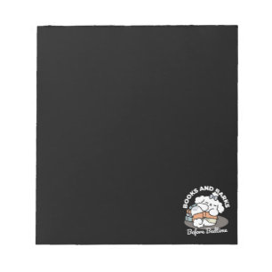 Books and Barks – Cute Sleepy Dog Reading Design Notepad