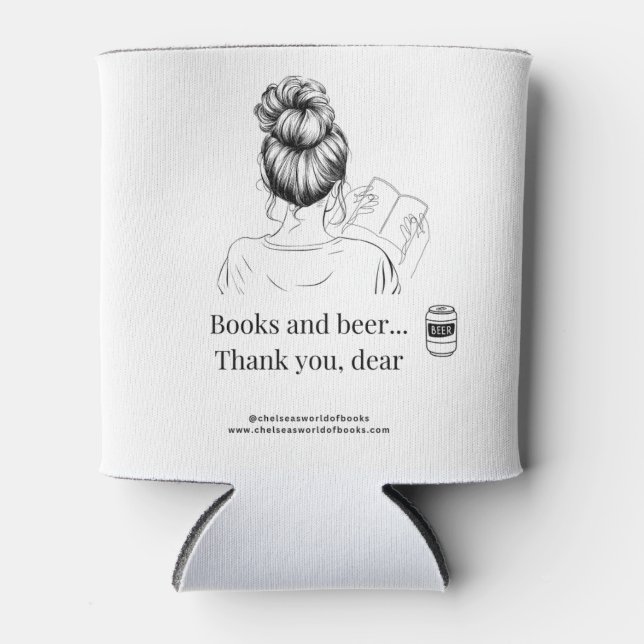 Books and Beer- Beer Koozie (Front)