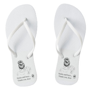 Books and Beer Flipflops