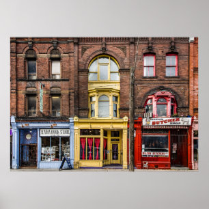 Books and Bistros and Butchers No 2 Colour Version Poster