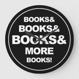 Books and books and more books large clock