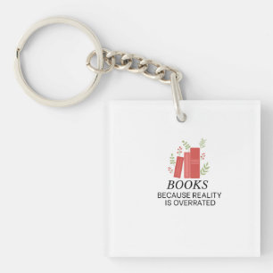 Books and Botanical Bliss Key Ring