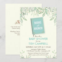 Books and Brunch Baby Shower Invitation