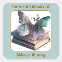 Books and Butterflies Bookplate