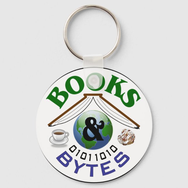 Books and Bytes keychain (Front)
