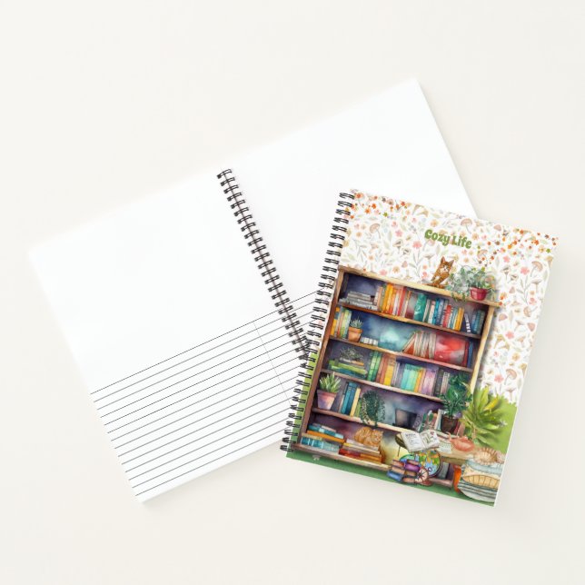 Books and Cat Lovers Hygge Birthday Retirement   (Inside)