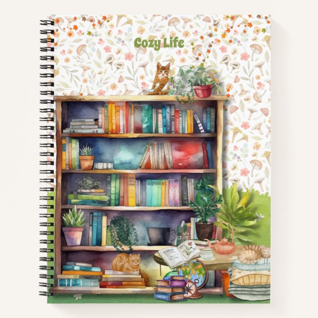 Books and Cat Lovers Hygge Birthday Retirement   (Front)