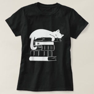 Books And Cats Cat Lover Cat Mum Book Lovers T-Shirt