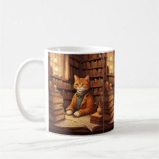 books and cats coffee mug