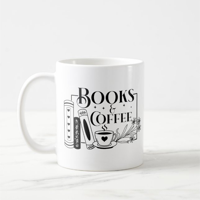 Books And Coffee Coffee Mug (Left)