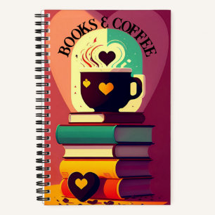 Books And Coffee Custom Notebook
