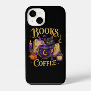 Books and Coffee Funny Halloween Spooky iPhone 14 Case