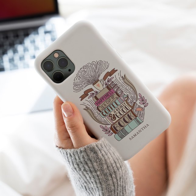 Books and Coffee Lover Personalised Case-Mate iPhone Case (Creator Uploaded)