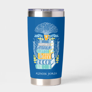 Books and Coffee Lover Personalised  Insulated Tumbler