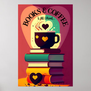 Books And Coffee Poster