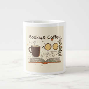 Books and Coffee Reading Gift Speciality White Mug