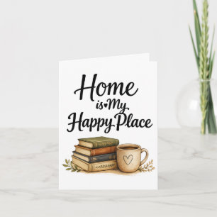 Books and Coffee - Vintage Book Holiday Card