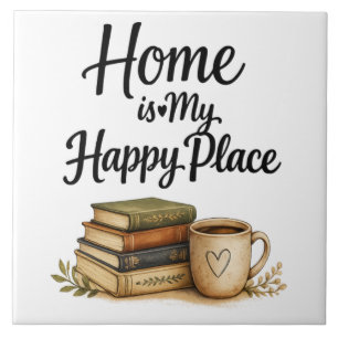 Books and Coffee - Vintage Book Tile
