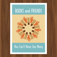 Books and Friends Reading Poster