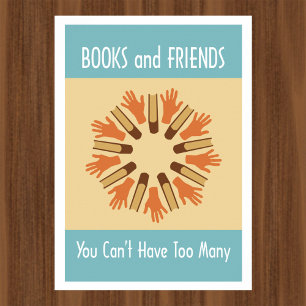 Books and Friends Reading Poster