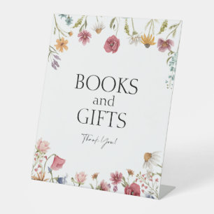 Books And Gifts Baby Shower Sign Floral