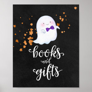 Books and Gifts Halloween Baby Shower Sign