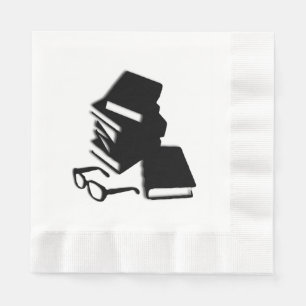 Books and Glasses Napkin