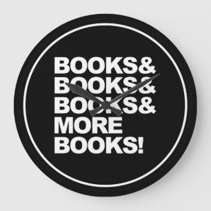 Books and more books large clock