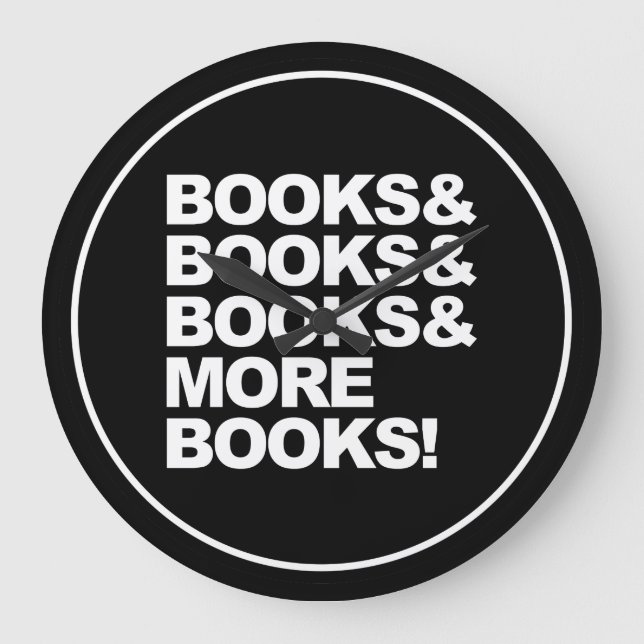 Books and more books large clock (Front)