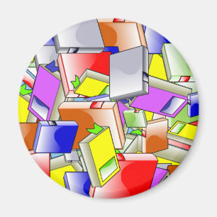 Books and more books magnet