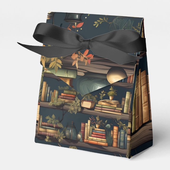 Books And Plants Favour Box (Front Side)