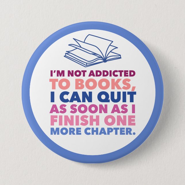 Books and Reading 7.5 Cm Round Badge (Front)