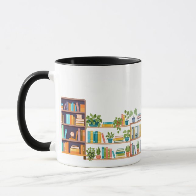Books and Shelves - for a Principal Mug (Left)