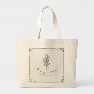 Books And Spice Large Tote Bag
