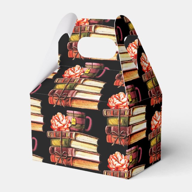 Books And Tea Black Favour Box (Front Side)