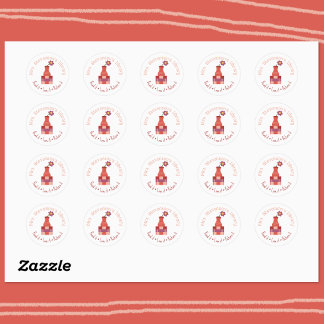 Books and Vase Classroom Library Round Sticker
